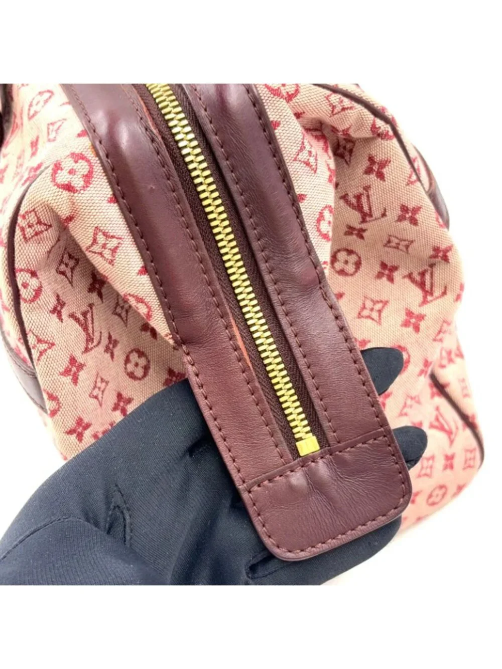 Louis Vuitton Josephine GM Monogram Mini Cerise Leather Canvas Bordeaux Handbag